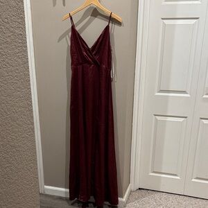 Lulu's Deep Red Maxi Dress